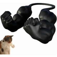 Funny 3D Printed Cat Muscle Arms, Neck-Hanging Giant Fist Props for Cats – Green, Compatible with Cats