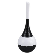 Hammered Toilet Brush Set with Anti-Splash Shield,