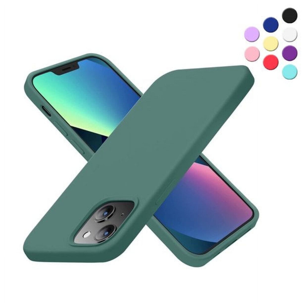 Silicone Soft Case Designed For Compatible With Iphone 14 Shockproof Durable Slim Fit, Green 9130661145473