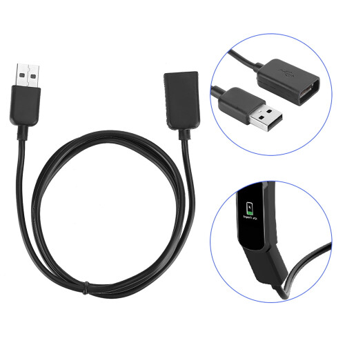 Cabo de carregamento USB para pulseira inteligente 5i com fio de borracha TPE para relógios de 4 polegadas 2