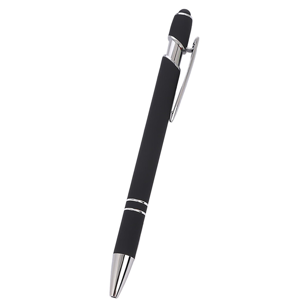 2-In-1 Retractable Stylus Ballpoint Pen, Soft Touch Metal Click Pen With Smartphone/Tablet Stylus Tip, Ink 1Ml, Compatible With Ios/Android Black 9159796016885