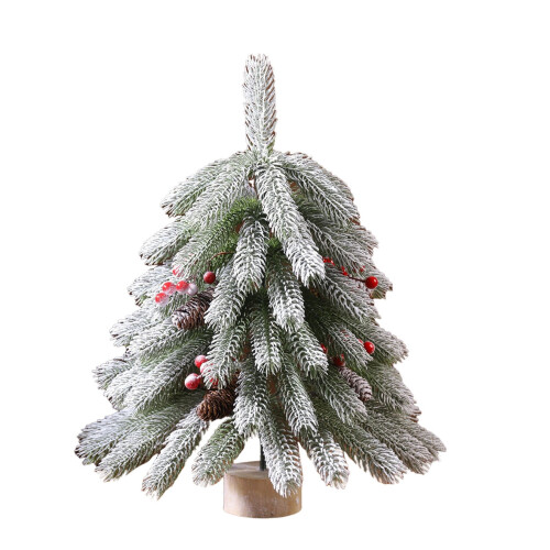Fankiway Mini Flocked Christmas Tree Decorations 6 Pack 1