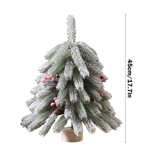 Fankiway Mini Flocked Christmas Tree Decorations 6 Pack 2