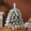 Fankiway Mini Flocked Christmas Tree Decorations 6 Pack 6