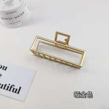 (Dumb golden) Geometric Matte Hair Gripper - 9CM Frosted Metal