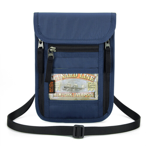 (Blue) Secure Passport Wallet for Family Travel