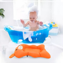 Baby-Badewannenstützkissen Schwimmend Verstellbar Weiches Kissen Orange