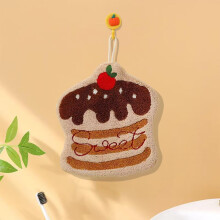 Cute Baking-Themed Hand Towels, Thick Fleece, Absorbent & Fast-Dry, Decorative Kitchen Towels, Gift (E), Compatible with Standard Hooks