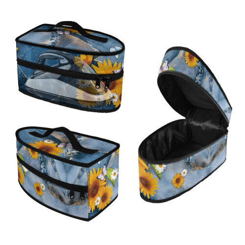 Sunflower Daisy Handheld Travel Iron Case Large Size Polyester, Case Only