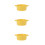 3Pièces Bols Céramique Orange À Double Anse, Multi-Usage Cuisine 1