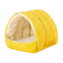 Nidi per pappagalli, calde amache in peluche e spessi cotoni invernali, adatti a pappagalli o uccelli di medie dimensioni in inverno (giallo)