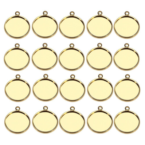 20pcs 10/12/14/16mm Brass Round Blank Cabochon Base Setting Trays 14mm 1