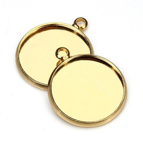 20pcs 10/12/14/16mm Brass Round Blank Cabochon Base Setting Trays 14mm 2