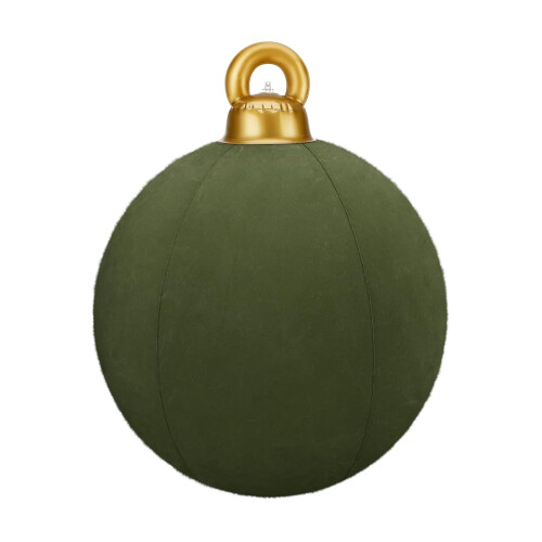Boule de Noël gonflable finition velours 40 cm