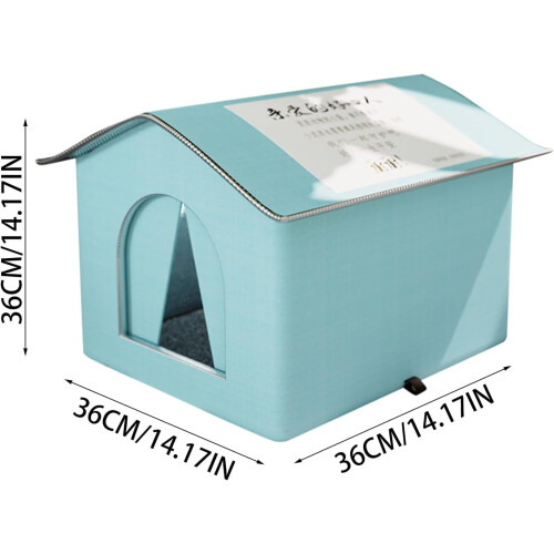 Foldable Outdoor Cat House Gray M 1