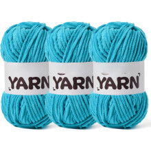 Fluffy Chenille Yarn for Crocheting – Chunky Velvet Yarn Compatible with Amigurumi, Baby Blankets, Hats, Socks – 87.4 yds/3.5 oz