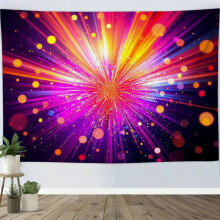 Cyberpunk Firework Shimmering Light Tapestry, Futuristic Wall Art for Bedroom/Living Room/Dorm – 80x60in, compatible with home decor