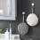 Fuzzy Ball Hand Towels, Microfiber Chenille with Hanging Loop, Soft Fast-Drying Decorative Bath Towels (Grey) 5