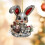 Easter Rabbit Ornament, 2D Acrylic Hanging Decoration (6 2