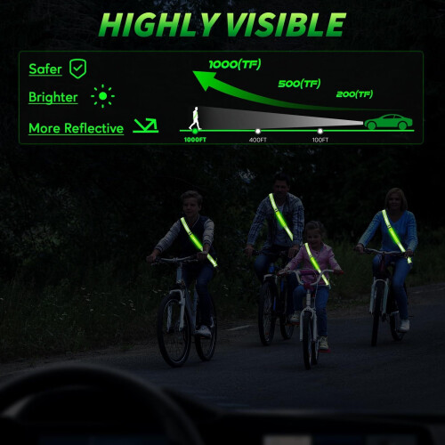 LED Reflective Adjustable Belt for Night Running and Cycling 1