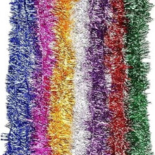7 Colors Christmas Tinsel Garland Christmas Tree Hanging Tinsel Decoration Metallic Tinsel