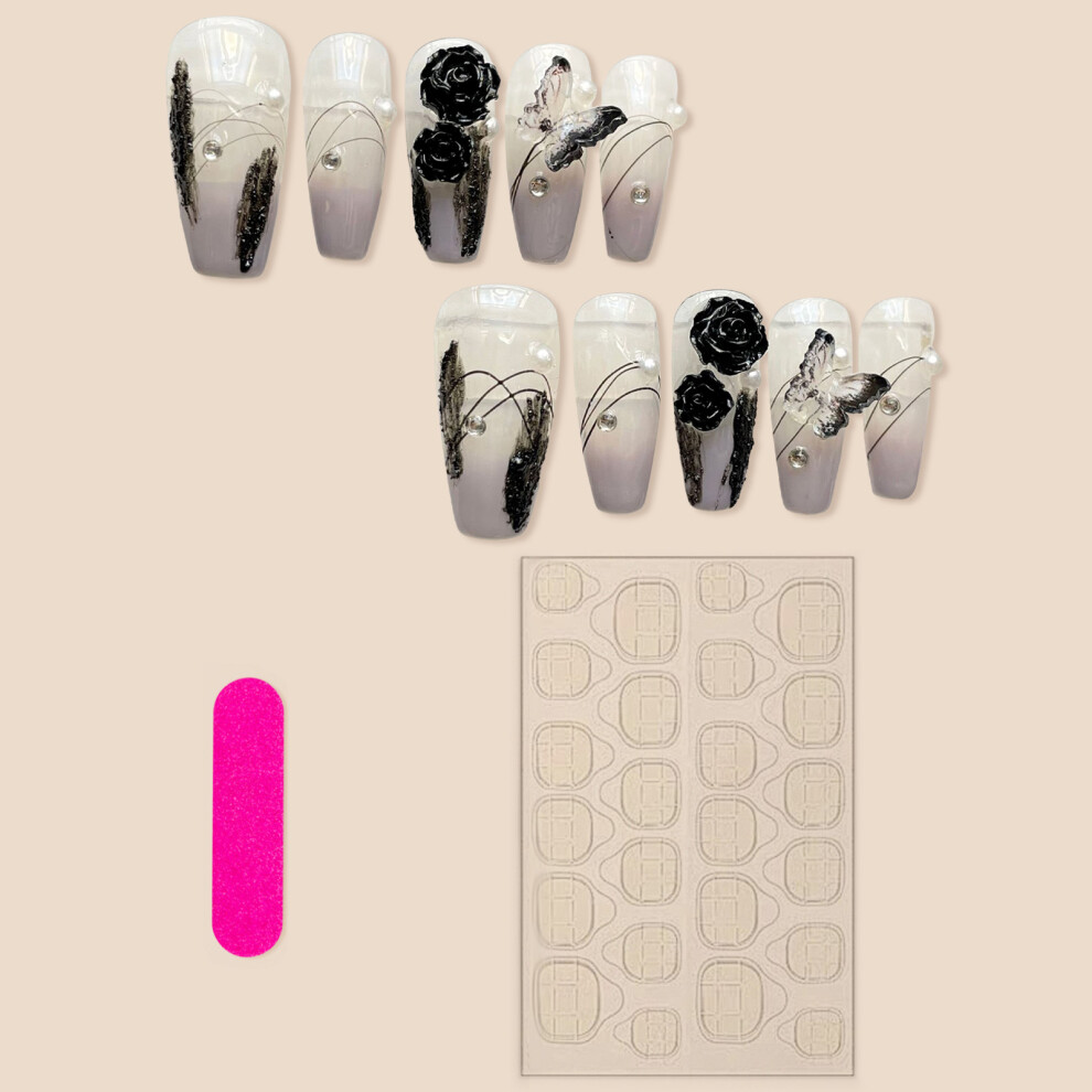 Dachuang Beauty (S) Gradient Purple Press-On Nails, Smooth Edge