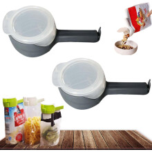 Upgraded Bag Clips with Pour Spout, Reusable Snack Clips for Easy Pouring & Freshness – Compatible with Standard Bags