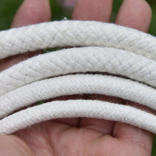 DIY White Core-Spun Cotton Rope Drawstring Hand-Woven Cotton Rope 1