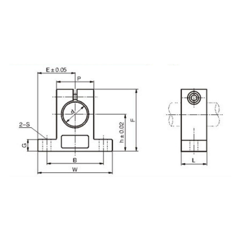 10x SK12 Linear Rod Support End Aluminium