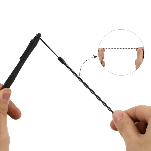 3 Pcs Resistive Screen Stylus Bracket Pin Pad Spring Wire Touch Pen Leopard Print Black 2