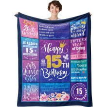 18th Birthday Purple Plush Throw Blanket (350gsm) – Gifts for Girls, Daughter, Bestie, Sister, BFF – Compatible with 18th Birthday Decor