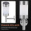 Solar Wall Light Durable Lamp Silver 2 pcs 6