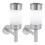 Solar Wall Light Durable Lamp Silver 2 pcs 7