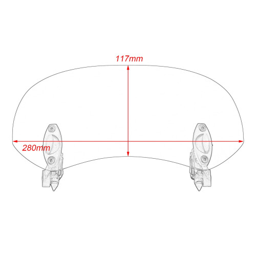 Adjustable Windshield Clip On Extension Spoiler Wind Deflector Fit For Harley 1