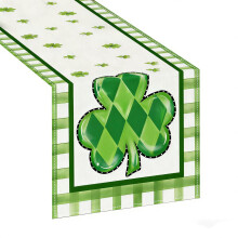 Buffalo Plaid Gnome Table Runner 13x71 Inch St. Patrick's Day Kitchen Dinning Table Decoration for Indoor Outdoor Birthday Home Party Decor