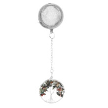Tea Ball With Agate Color Pendant, Easy To Clasp Shut, Ultra Fine Mesh Ensures Particle-Free Steeping, Durable And Rustproof, Suitable For All Types