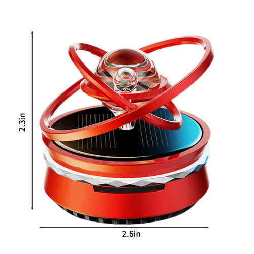 Solar Aromatherapy Diffuser, Car Interior Decor, Space Purifier, Auto Rotation Accessory, Solar Powered Car Decoration 2