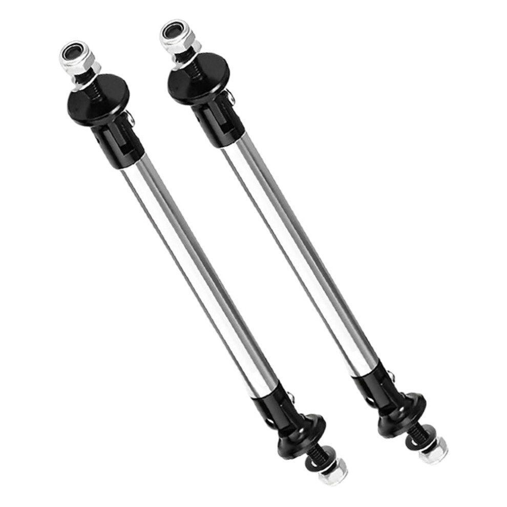 Pair Of Adjustable Aluminum Front Bumper Lip Splitter Diffuser Strut Rod Tie Bars 200Mm Silver 9362892445392