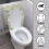 Polyester Daisy Pattern Bathroom Toilet Cover Set 2 Pieces 3