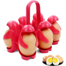 Pig-Shaped Egg Holder & Cooker – 3-in-1 Soft/Hard Boiled Egg Cooker, Store & Serve, Holds 6 Eggs, Dishwasher Safe, Easy Clean