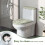 Polyester Daisy Pattern Bathroom Toilet Cover Set 2 Pieces 4