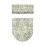Polyester Daisy Pattern Bathroom Toilet Cover Set 2 Pieces 5