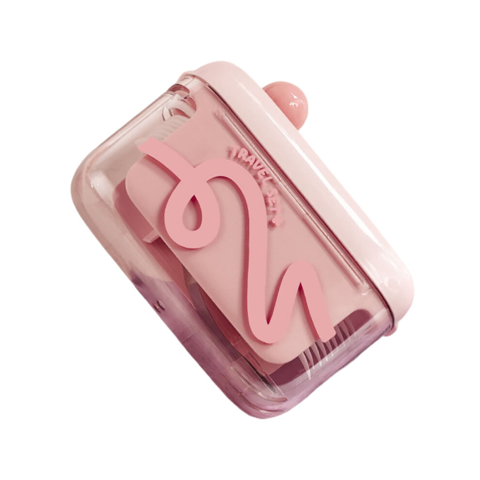 Portable floss pick dispenser pink holds 15-16 refillable