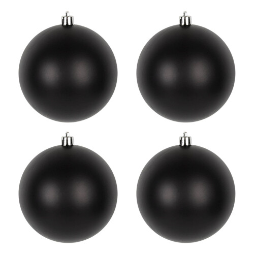 Black Christmas Decoration Balls Set 12pcs