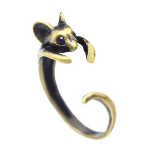 Little Mouse Ring, The New Alloy Mouse Opening Ring Is Adjustable 1