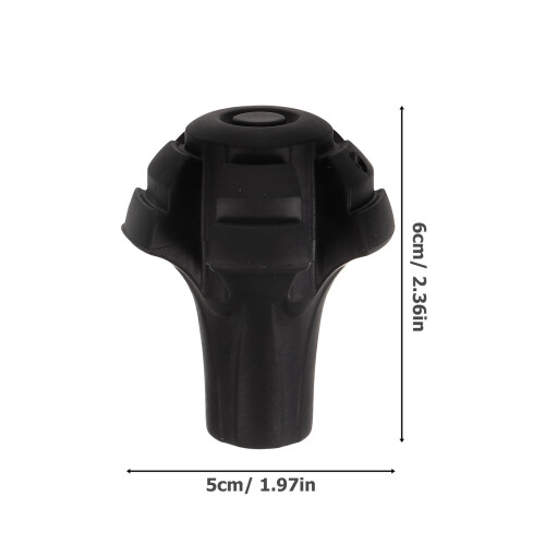 Pretyzoom cane tips replacement black plastic 2 pcs 1