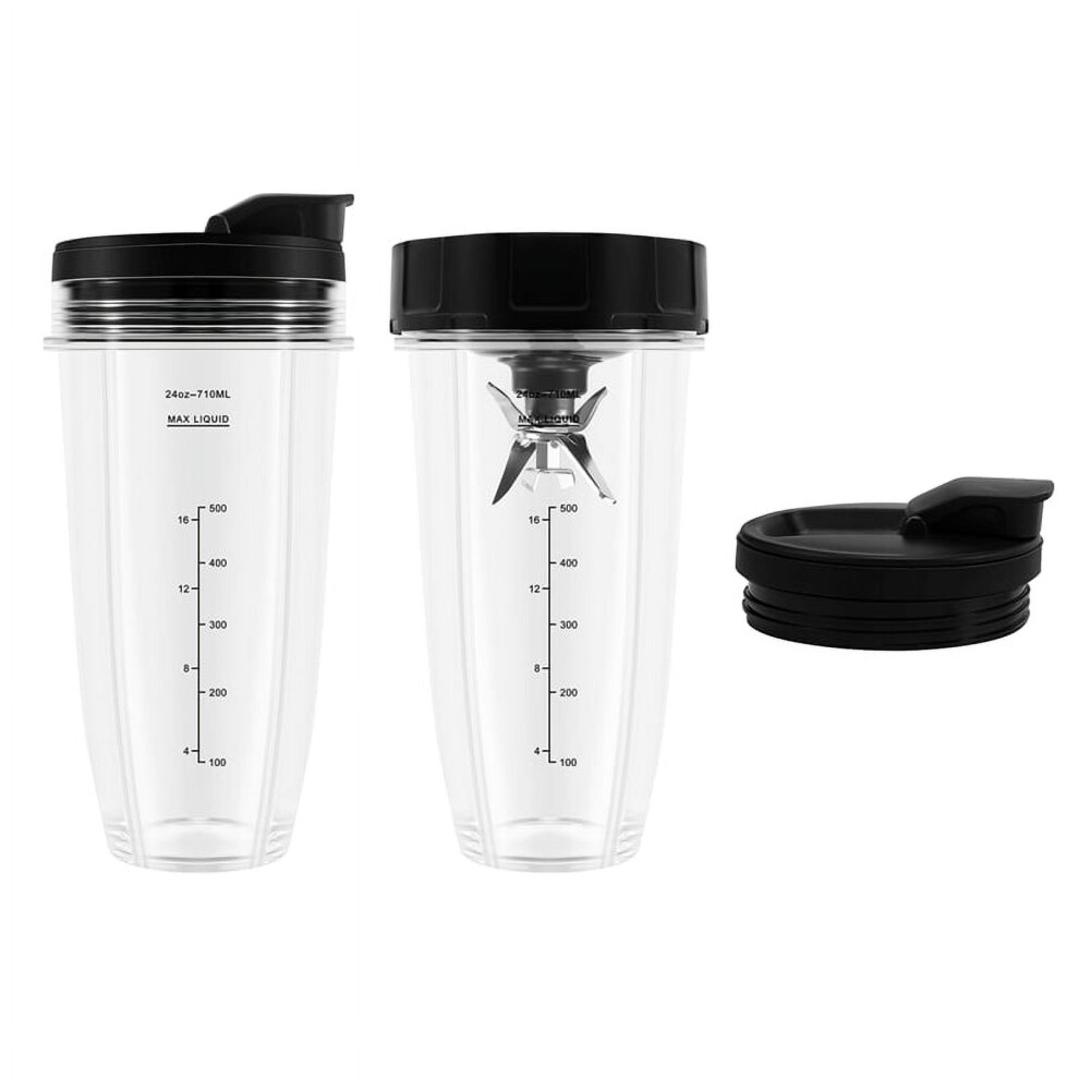 Blender For Ninja, 2 24Oz Cups With To-Go Lids, 7 Fins Extractor Blade, For Auto Iq 9087558654269