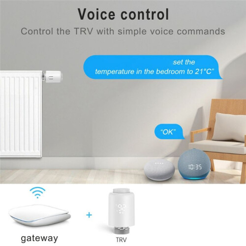 Tuya Wireless ZigBee Temperature Control Valve Radiator Actuator Intelligent TRV Temperature Control Valve 4 Pack 2