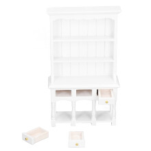 Bookcase Design Decorative Accessory Miniature Scale Wooden Construction Display Shelf Dollhouse Furniture Handmade Decor for Interior Detailing