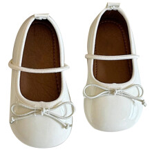 Toddler Girls Casual On Ballet Everyday Soft Sole Lightweight Breathable Comfortable Walking Footwear For Kids White 6.5-7Years